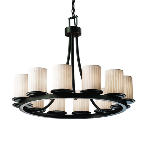 Limoges LED Chandelier in Matte Black (102|POR-8768-10-WFAL-MBLK-LED12-8400)