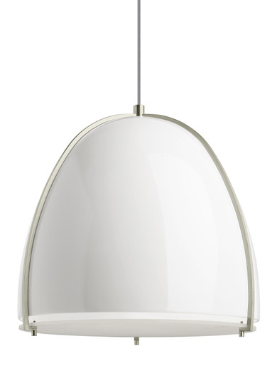 Paravo One Light Pendant in Gloss White/Satin Nickel (182|700TDPRVPWW)