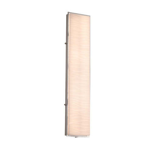 Porcelina LED Outdoor Wall Sconce in Brushed Nickel (102|PNA-7567W-WAVE-NCKL)