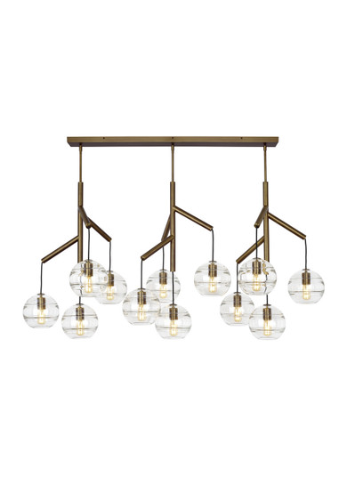Sedona LED Chandelier in Aged Brass (182|700SDNMPL3CR-LED927)