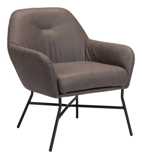 Hans Accent Chair in Vintage Brown, Black (339|109230)