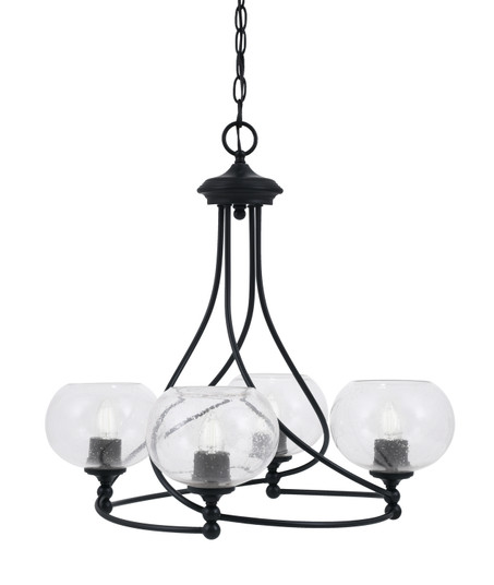 Capri Four Light Chandelier in Matte Black (200|904-MB-202)