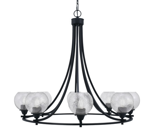 Paramount Eight Light Chandelier in Matte Black (200|3408-MB-4102)