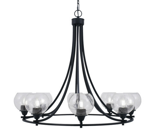 Paramount Eight Light Chandelier in Matte Black (200|3408-MB-4100)