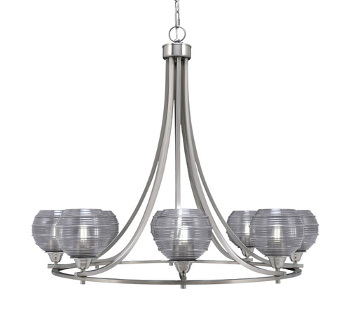 Paramount Eight Light Chandelier in Brushed Nickel (200|3408-BN-5112)