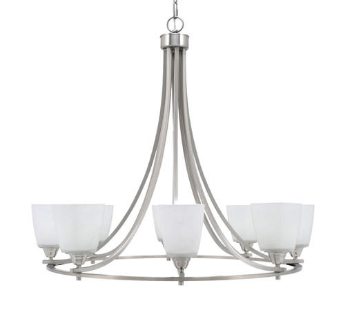 Paramount Eight Light Chandelier in Brushed Nickel (200|3408-BN-460)