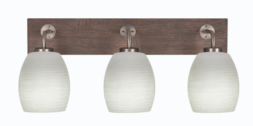 Oxbridge Three Light Bathroom Lighting in Graphite & Painted Distressed Wood-look (200|1773-GPDW-615)