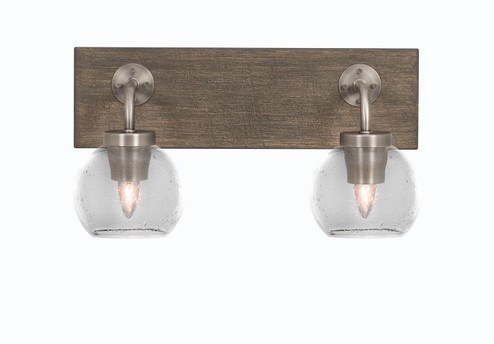 Oxbridge Two Light Bathroom Lighting in Graphite & Painted Distressed Wood-look (200|1772-GPDW-4100)