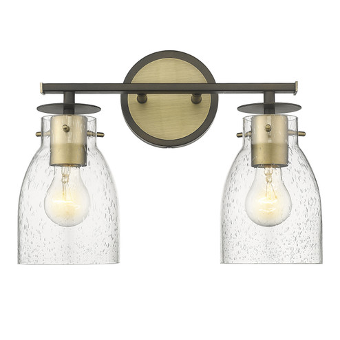 Shelby Two Light Vanity in Oil Rubbed Bronze and Antique Brass (106|IN40004ORB)