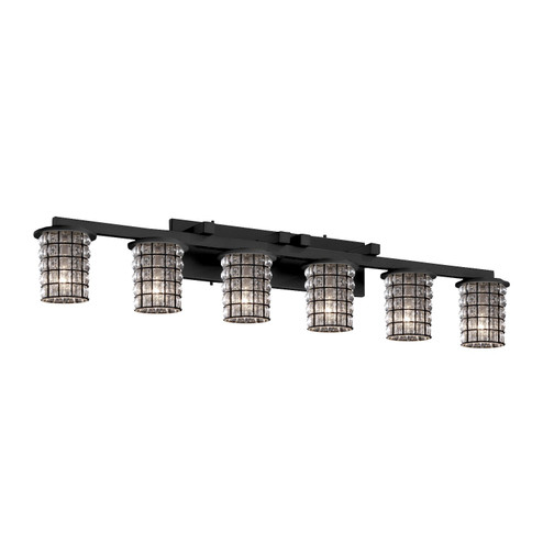 Wire Glass Six Light Bath Bar in Dark Bronze (102|WGL-8786-10-GRCB-DBRZ)