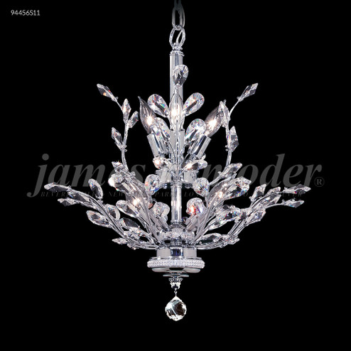 Florale Eight Light Chandelier in Satin Black (64|94456SB2GT)