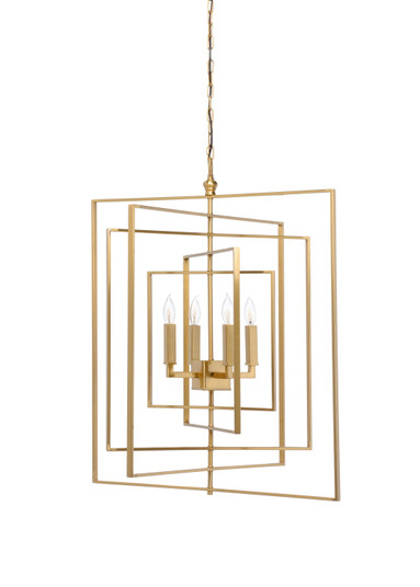 Lisa Kahn Four Light Chandelier in Gold (460|68689)