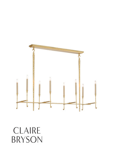 Claire Bryson Eight Light Chandelier in Gold (460|67389)