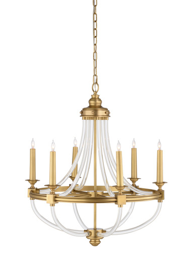 Wildwood (General) Six Light Chandelier in Antique/Clear (460|67343)