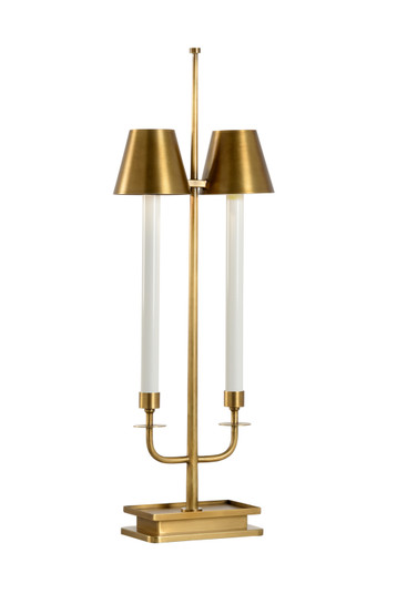 Larry Laslo Two Light Table Lamp in Antique Brass (460|65686)