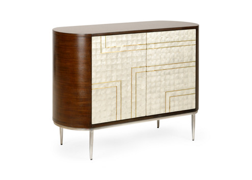 Wildwood (General) Bar Cabinet in Mohogany/Natural/White Capiz/Antique (460|490571)