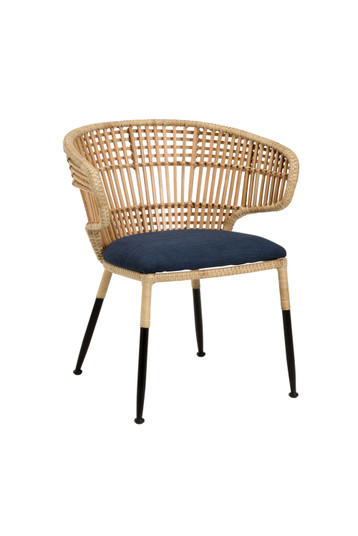 Wildwood (General) Chair in Natural/Blue Linen (460|490352)