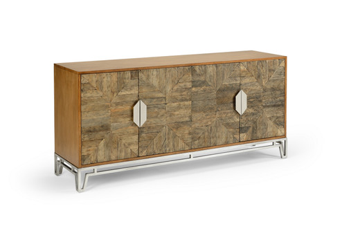 Wildwood (General) Credenza in Pecan/Coco Fibers/Nickel (460|490248)