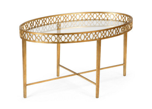 Wildwood (General) Cocktail Table in Antique Gold Leaf/Clear (460|490074)