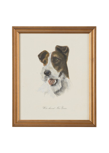 Chelsea House (General) Wire-Haired Fox Terrier in Gold Frame (460|386648)