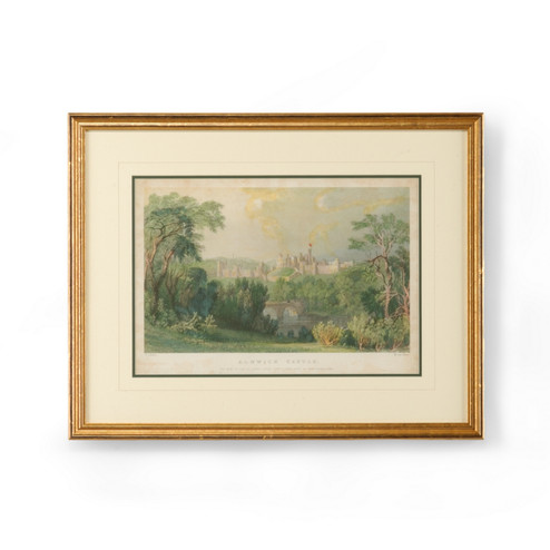 Chelsea House (General) Alnwick Castle in Gold Frame - Double Mat (460|386337)