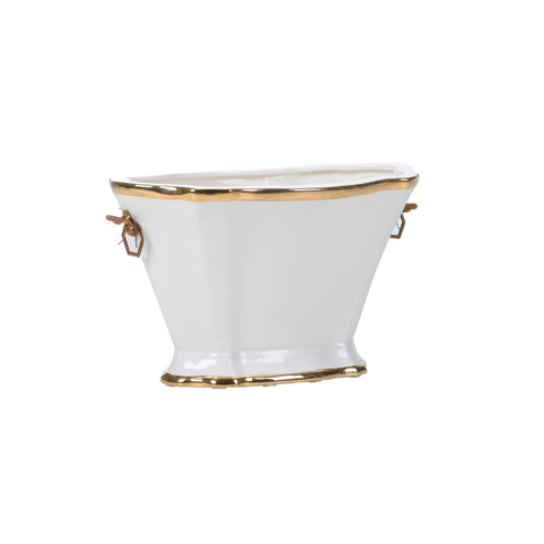 Shayla Copas Planter in White/Gold (460|385275)