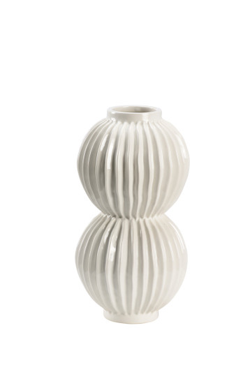 Elizabeth Wicker Vase in White (460|385101)