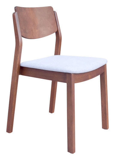 Desdamona Dining Chair in Light Gray, Walnut (339|109213)