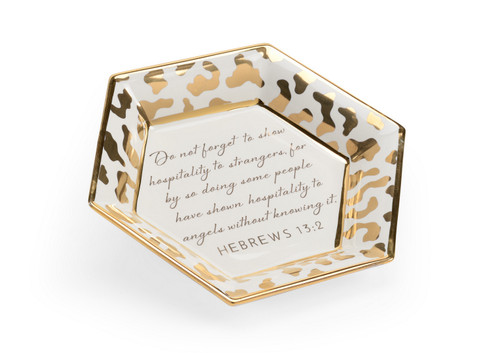 Shayla Copas Verse Plate in White Glaze/Metallic Gold (460|384939)