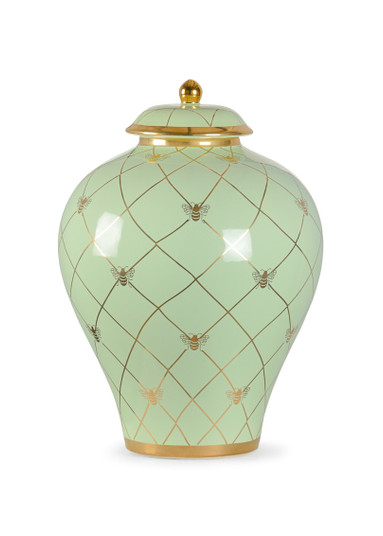 Shayla Copas Jar in Light Green Glaze/Metallic Gold (460|384922)