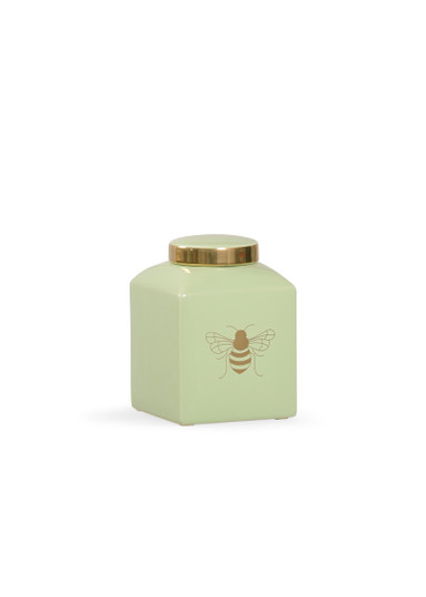 Shayla Copas Jar in Light Green Glaze/Metallic Gold (460|384917)