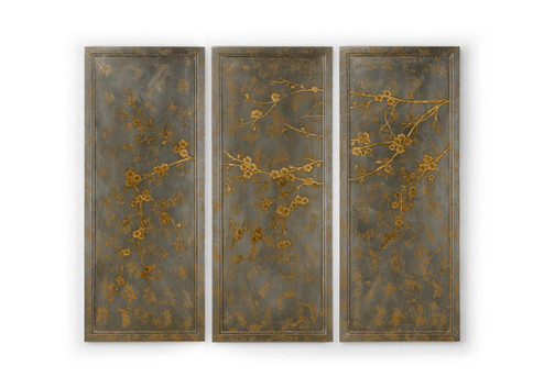 Jamie Merida Panels in Hand Painted/Antique Silver Leaf (460|384754)