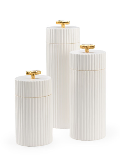 Claire Bell Vase in White/Gold (460|384647)