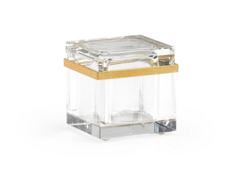 Claire Bell Box in Clear/Antique Gold Leaf (460|384573)