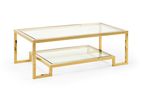 Chelsea House (General) Cocktail Table in Antique Brass/Clear (460|384479)