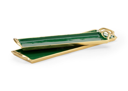 Chelsea House (General) Tray in Emerald Green/Metallic Gold (460|384066)