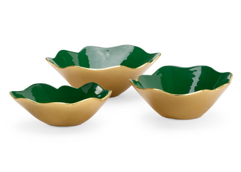 Chelsea House (General) Bowl in Emerald Green/Metallic Gold (460|384058)