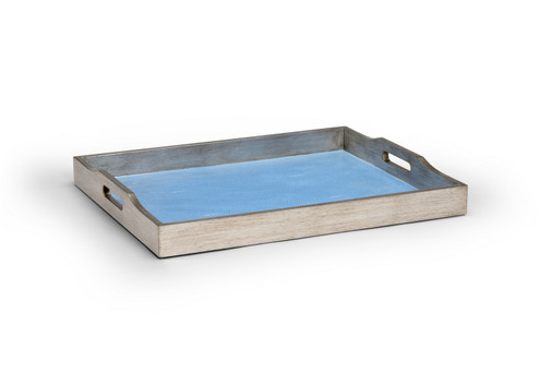 Chelsea House (General) Tray in Antique Silver Leaf/Blue (460|383980)