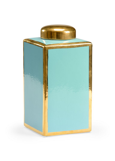 Claire Bell Vase in Blue/Gold (460|383641)