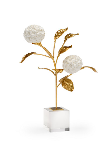 Chelsea House Misc Hydrangea On Stand in White/Gold (460|383614)