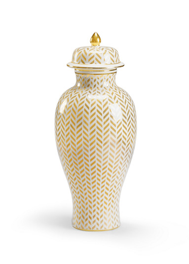 Claire Bell Vase in White/Gold (460|383558)