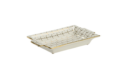 Claire Bell Tray in Cream/Metallic Gold (460|383445)