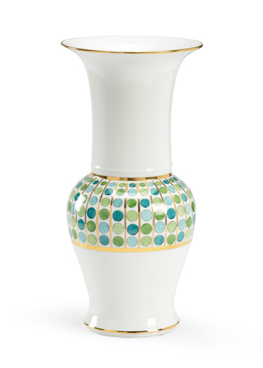 Chelsea House Misc Vase in White/Green/Gold (460|383262)