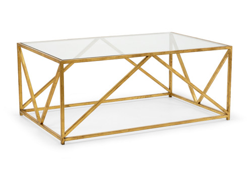 Jamie Merida Coffee Table in Antique Gold Leaf/Clear (460|383237)