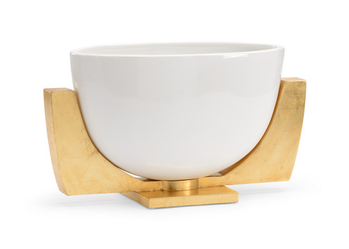 Chelsea House (General) Bowl in Antique Gold Leaf/Gloss White (460|383157)