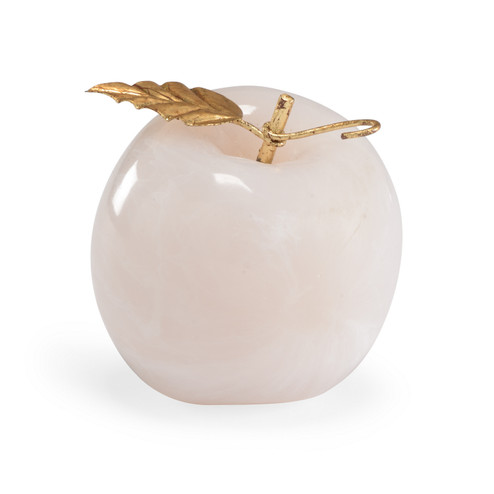 Elizabeth Wicker Apple in White Marble/Antique Gold Leaf (460|382959)