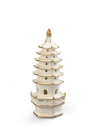 Chelsea House (General) Pagoda in Cream Glaze/Gold Decoration (460|382509)
