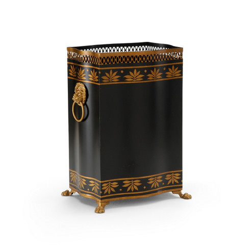 Chelsea House (General) Wastebasket in Black/Gold Hand Painted (460|380863)