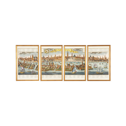 Chelsea House (General) View Of Venetia in Set Of 4 In Gold Frame (460|380187)