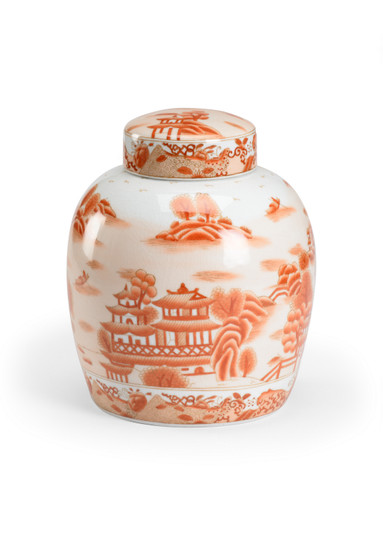 Wildwood (General) Vase in White/Chinese Red Glaze/Hand Painted (460|301725)